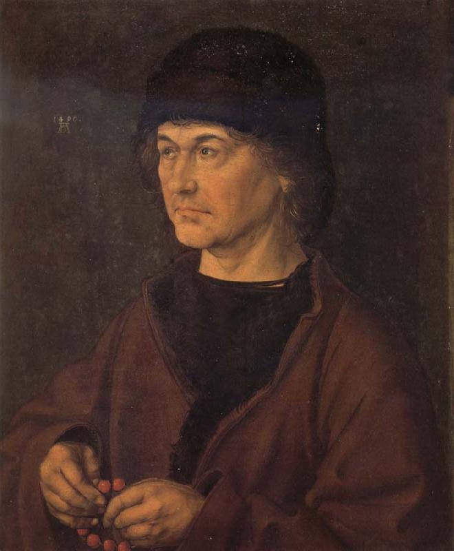 Albrecht Durer Albrech Durer the Elder with Rosary oil painting image